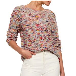 Rebecca Minkoff Juna Marled Cable-Knit Sweater Size L